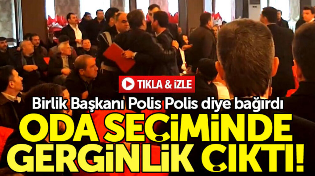 Samsun Bafra'da Mobilyacılar Odası başkanlık seçiminde gerginlik çıktı