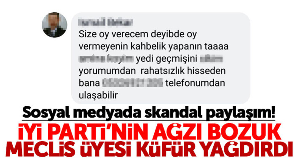 Samsun Bafra Belediyesi'nin İYİ Parti Meclis üyesi sosyal medyada küfürler savurdu