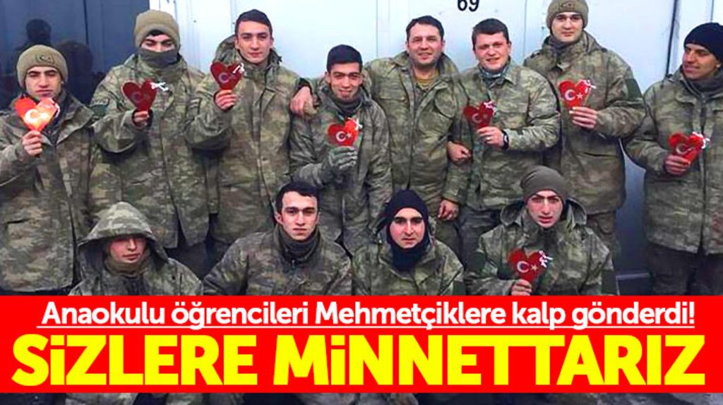 Samsun'da anaokulu öğrencileri Şırnak'ta görev yapan askerlere karttan kalp gönderdi