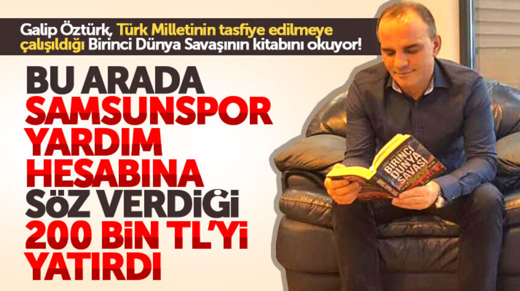 Galip Öztürk, 200 bin TL'lik primi Samsunspor'a yardım hesabına yatırdı