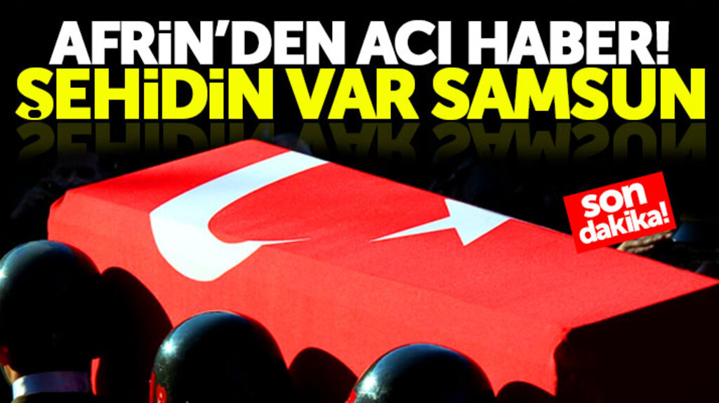 Samsun'a Afrin'den acı haber! Şehidin var Samsun
