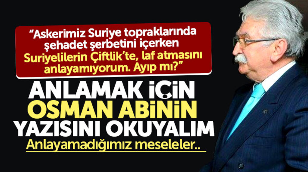 Samsun'da gazeteci Osman Kara'nın Anlamıyorum, Ayıp mı başlıklı köşe yazısı gündem oldu
