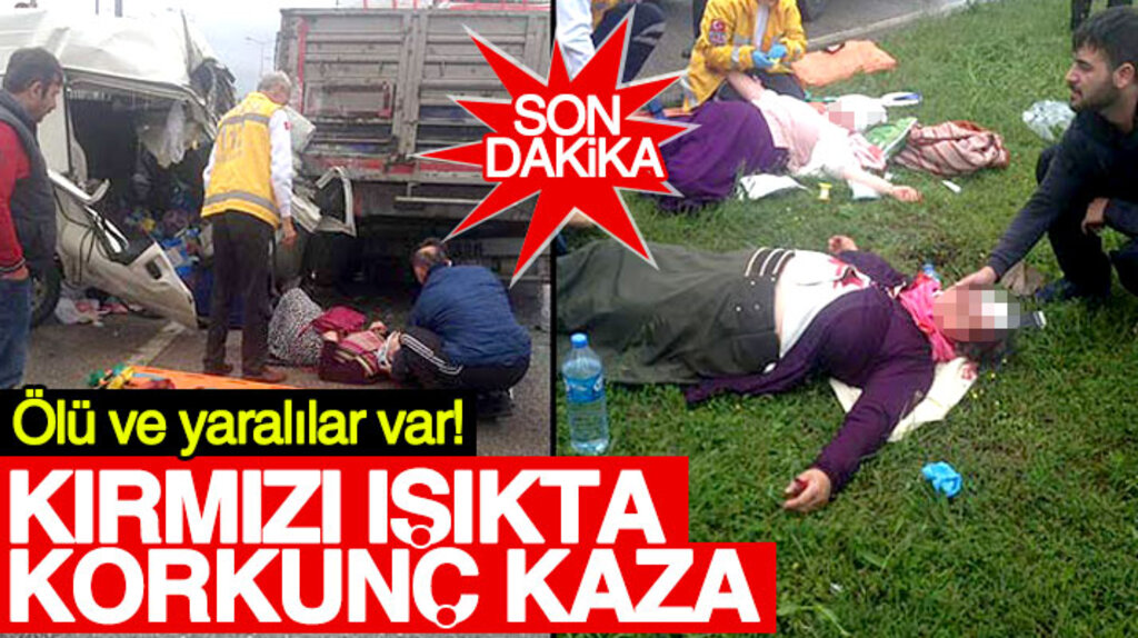 Samsun Terme'de kırmızı ışıkta korkunç kaza: 1 ölü 9 yaralı