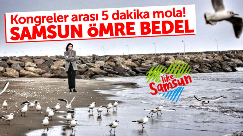 Çiğdem Karaaslan'dan sahilde Samsun ömre bedel fotoğrafı
