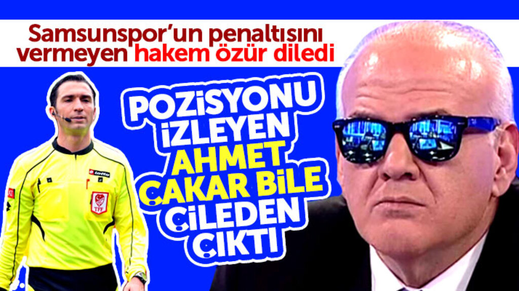 Samsunspor'un Boluspor maçında penaltısını vermeyen hakem Bitigen özür diledi