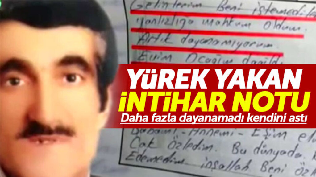 Samsun'da İsmail Adıgüzel isimli adam gelinlerine yürek burkan bir not bırakıp intihar etti