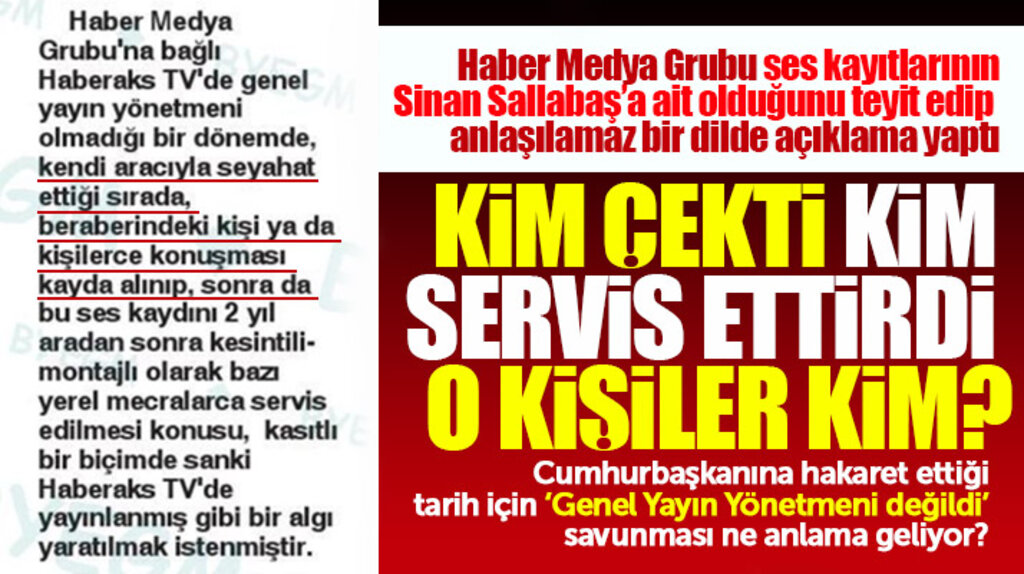 Haber Medya Grubu o ses kayıtlarının Sinan Sallabaş'a ait olduğunu teyit etti
