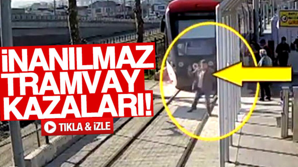 Samsun'da yaşanan ilginç tramvay kazaları şaşkına çeviriyor