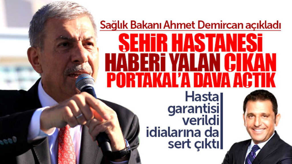 Sağlık Bakanı Ahmet Demircan açıkladı! Fatih Portakal'a dava açıldı