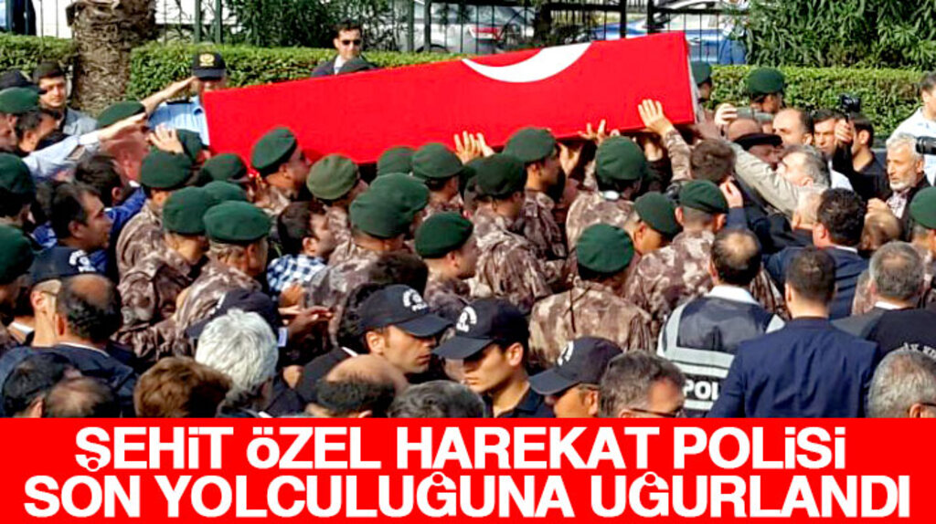 Samsunlu şehit özel harekat polisi Mesut Yılmaz son yolculuğuna uğurlandı