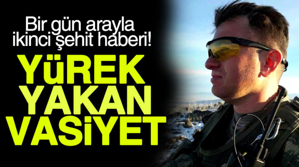 Samsunlu şehit Mustafa Özdemir'in vasiyeti yürek burktu