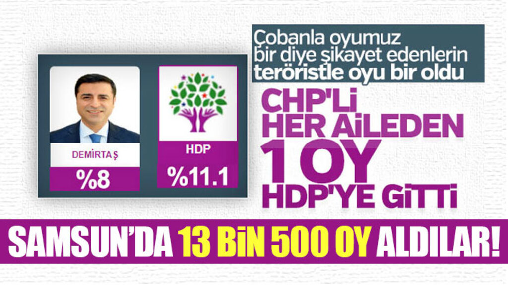 Samsun'da HDP 24 Haziran seçimlerinde 13 bin 500 oy aldı