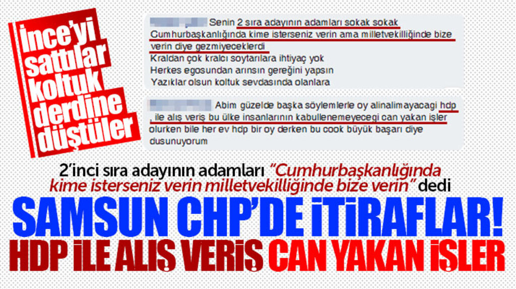 Samsun'da CHP'lilerden 24 Haziran seçimi sonrası ilginç itiraflar