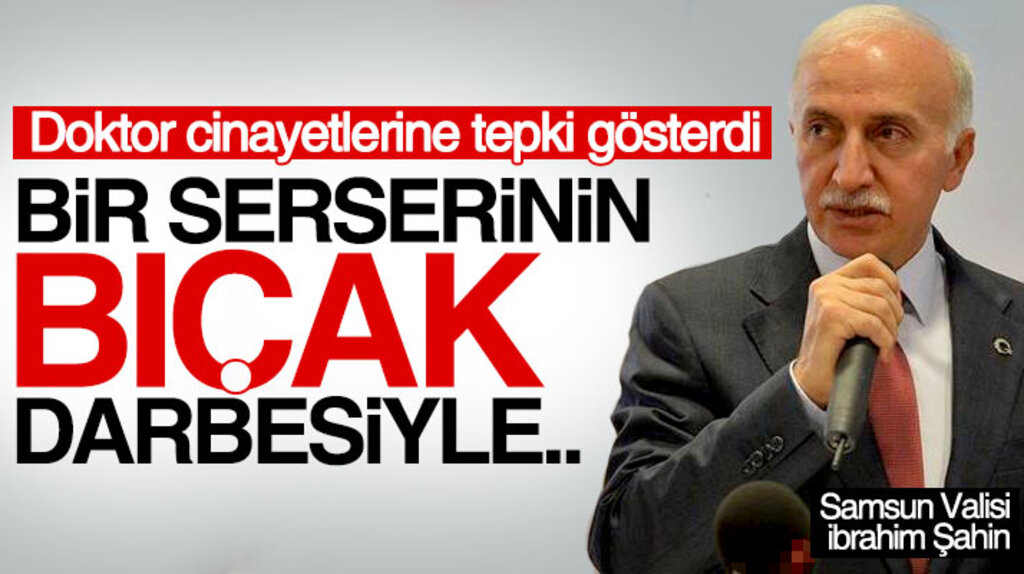 Samsun Valisi İbrahim Şahin doktor cinayetlerine tepki gösterdi