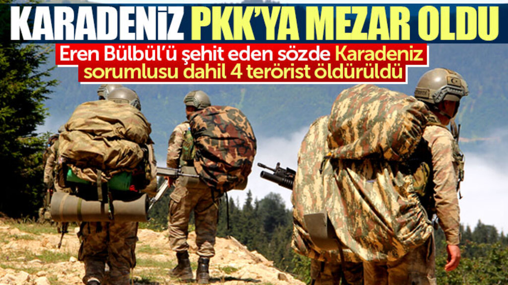 Karadeniz PKK'ya mezar oldu! 1.5 ay içinde 4 terörist öldürüldü