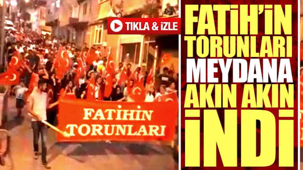 Samsun'da Fatih mahallesi sakinleri 15 Temmuz gecesi meydana böyle indi