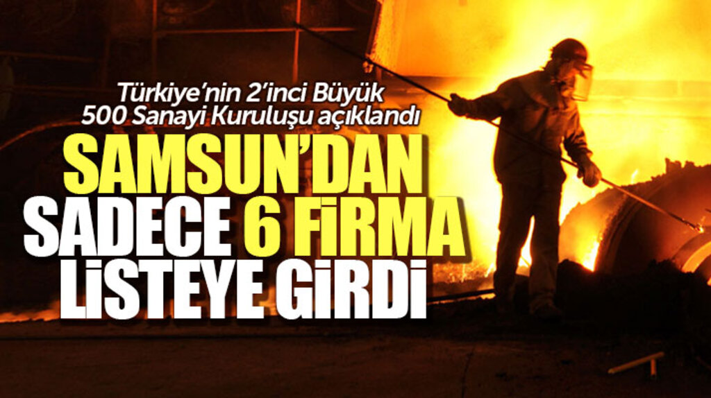 Samsun'dan 6 firma 2017 yılı Türkiye'nin ikinci 500 Büyük Sanayi Kuruluşu listesine girdi