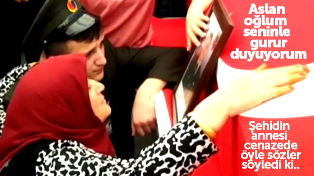 Samsun'da şehit Adem Güven'in cenazesinde annesi Saime Güven'in sözleri yürek dağladı