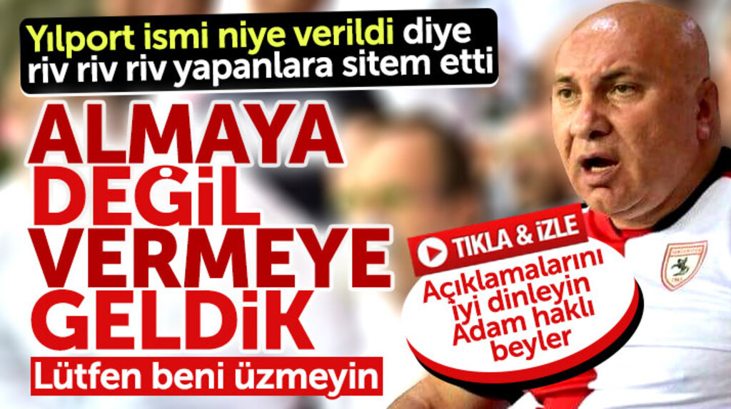 Yüksel Yıldırım Samsunspor'a Yılport'un sponsor olmasını eleştirenlere sitem etti