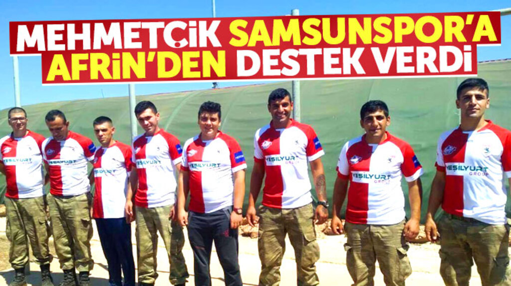 Afrin'de görev yapan Mehmetçiklerden Samsunspor'a destek geldi