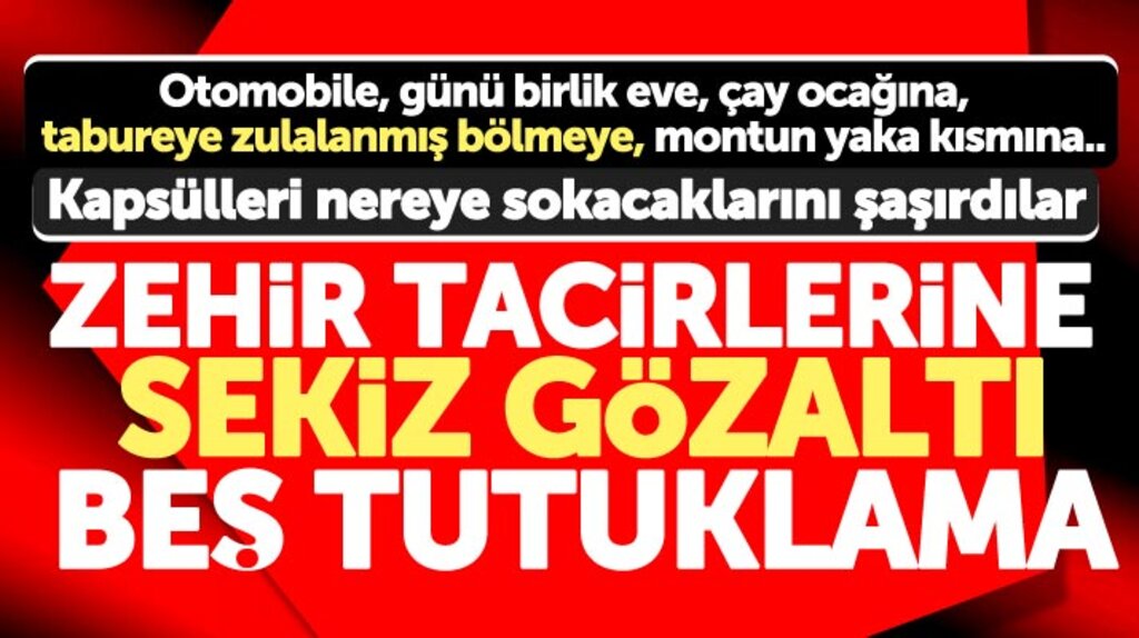 Samsun'da peş peşe uyuşturucu operasyonu! 8 gözaltı 5 tutuklama