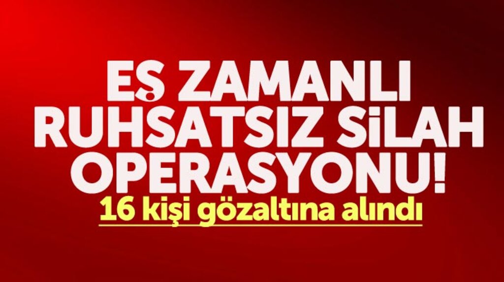 Samsun merkezli ruhsatsız silah ticareti operasyonunda 16 kişi gözaltına alındı