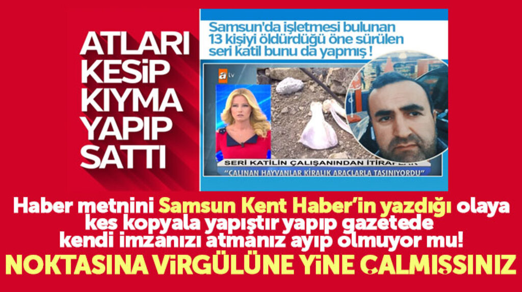 Samsun Kent Haber | Samsun Haber | Samsun Haberleri'in yazdığı at eti skandalı haber metnini kes kopyala yapıştır yaptılar
