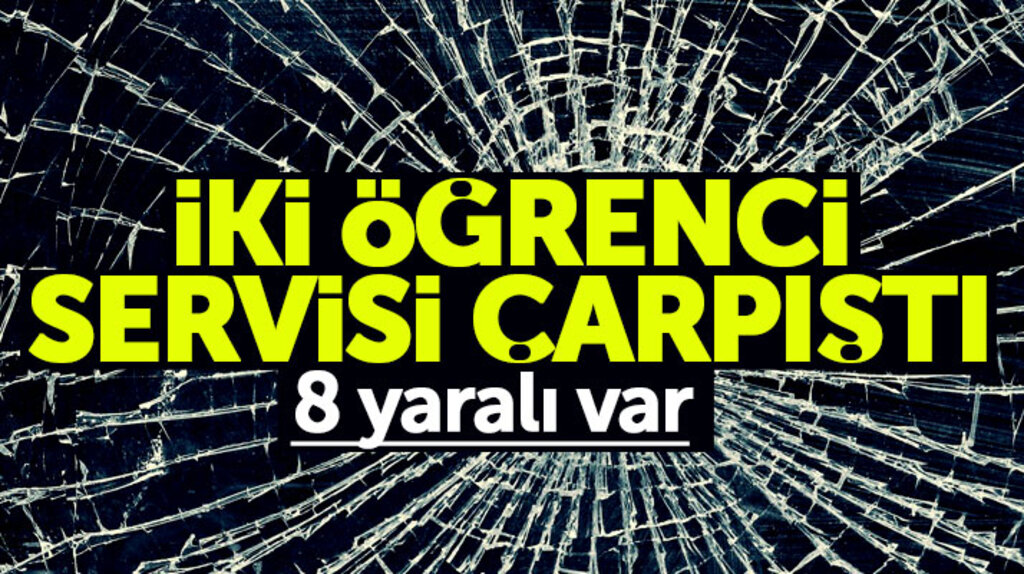 Samsun Bafra'da iki öğrenci servisi birbiri ile çarpıştı 8 kişi yaralandı