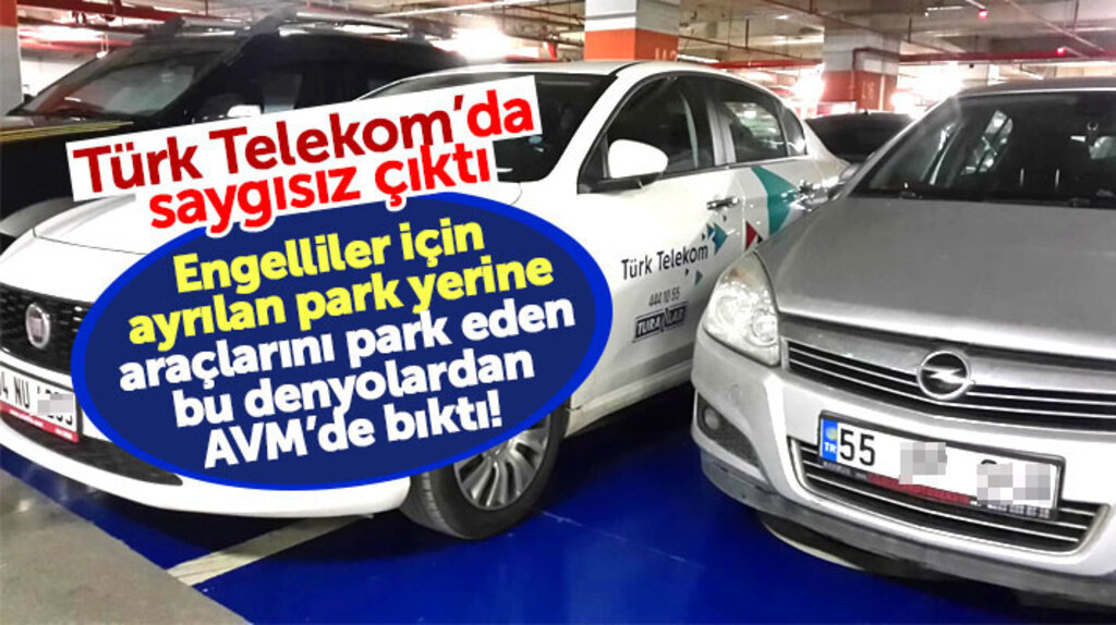 Samsun'da o AVM'de engelliler için ayrılan alanlara araçlarını park edenlere tepki var