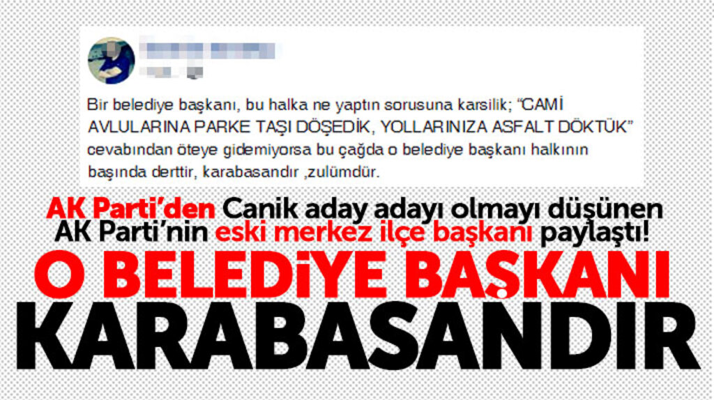Samsun'da AK Partili o isim Canik Belediye Başkanı Genç'i böyle hedef aldı