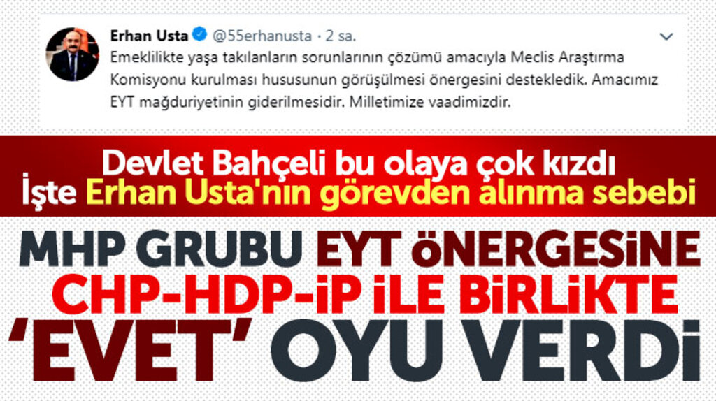 İşte Erhan Usta'nın MHP Grup Başkanvekilliği görevinden alınma nedeni