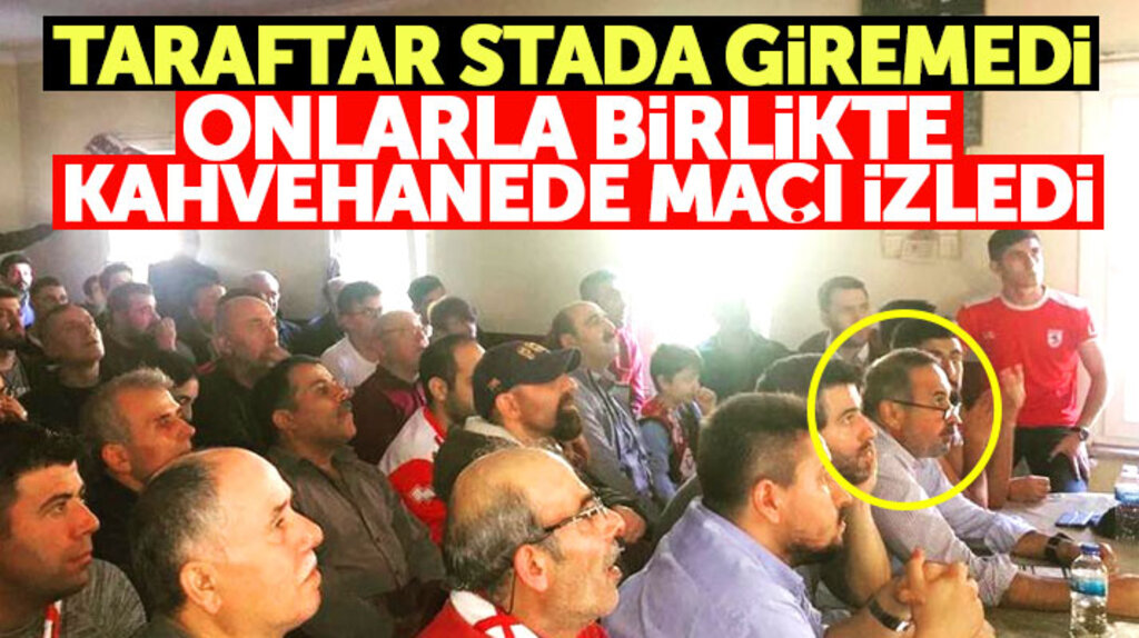 İsmail Uyanık, Yılport Samsunspor Bayrampaşa maçını taraftarlarla kahvehanede izledi
