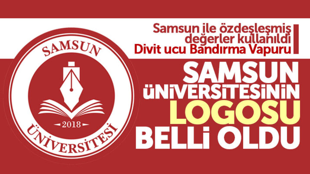 Samsun Üniversitesine Bandırma Vapuru simgeli logo
