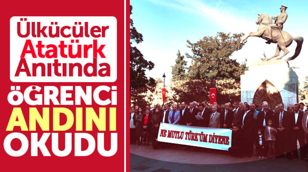 Samsun'da ülkücüler Atatürk Anıtı önünde öğrenci andını okudu
