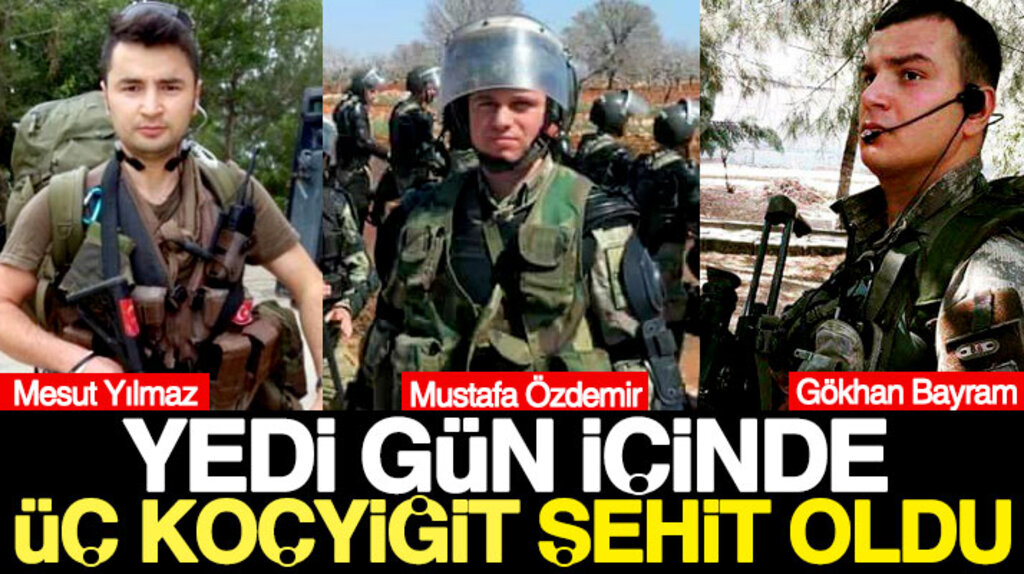 Samsun'a bir hafta içinde 3 koç yiğidin şehit haberi geldi