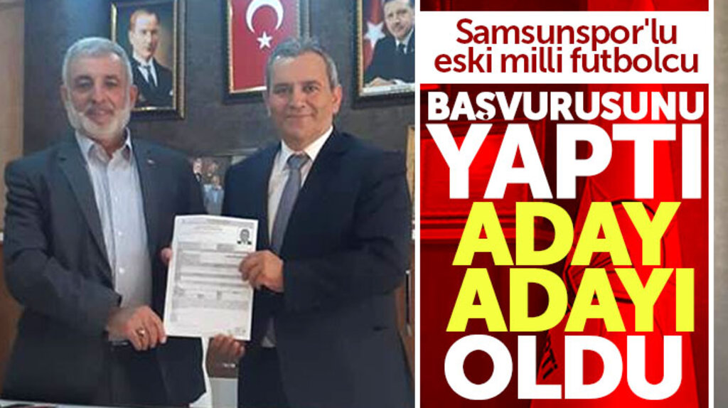Samsun'da eski milli futbolcu Yüksel Öğüten, aday adaylığı başvurusunu Tekkeköy için yaptı