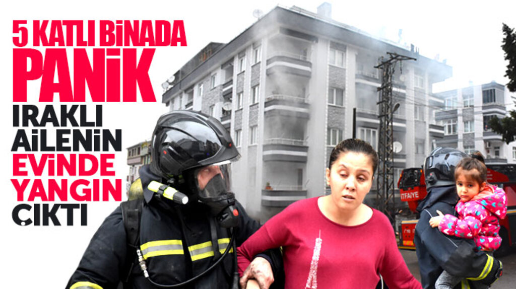Samsun Canik'te Iraklı ailenin kaldığı dairede yangın çıktı 5 kişi hastanelik oldu