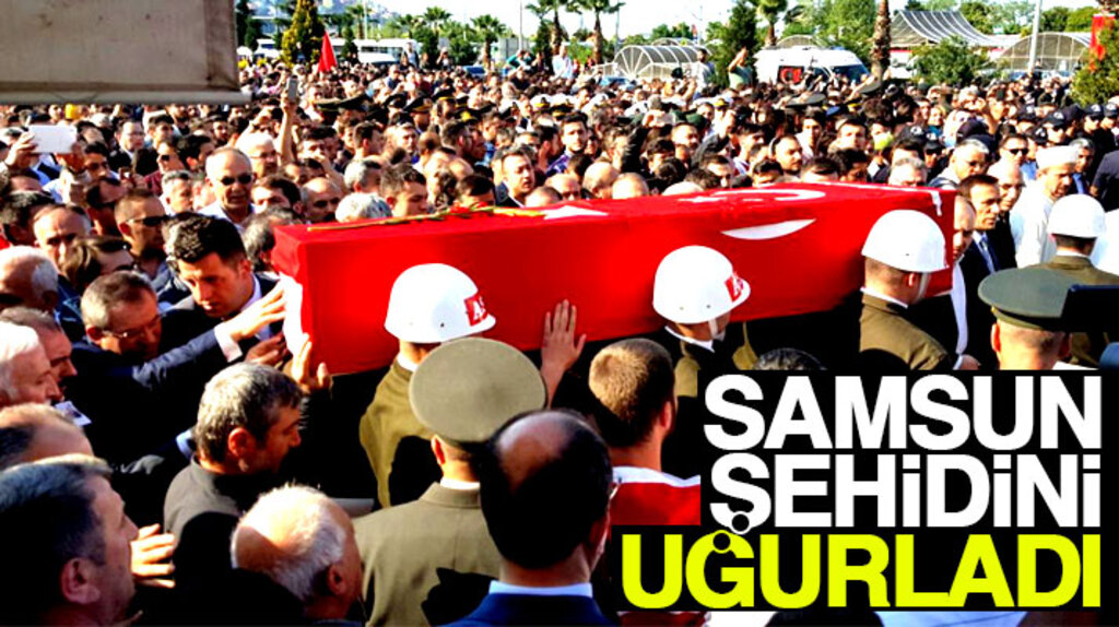 Samsunlu şehit jandarma uzman çavuş Gökhan Bayram son yolculuğuna uğurlandı