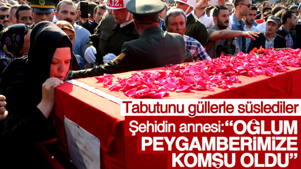 Samsunlu şehit Gökhan Bayram'ın tabutu güllerle donatıldı