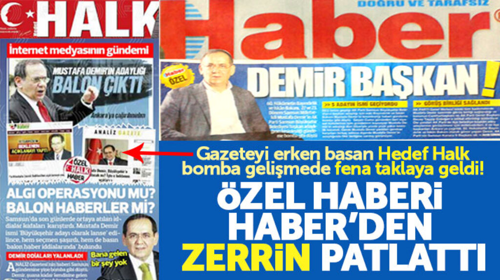 Samsun'da Hedef Halk Gazetesi Mustafa Demir olayında fena taklaya geldi