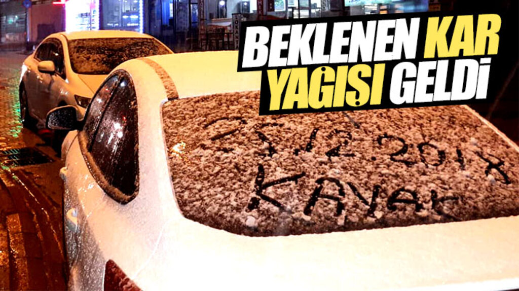 Samsun'a beklenen kar yağışı geldi