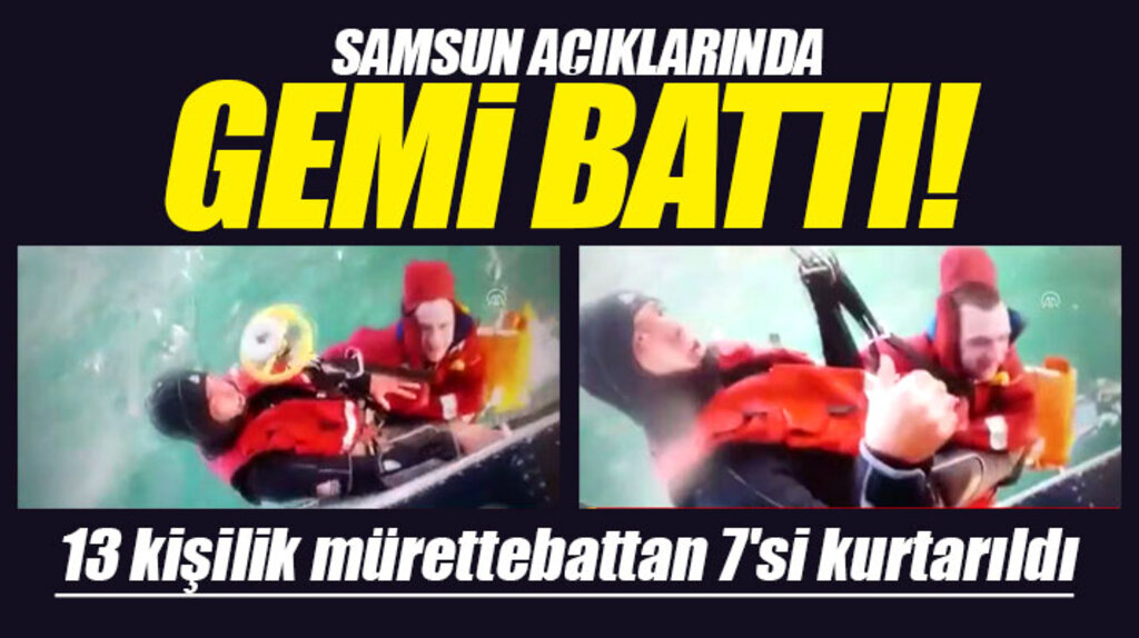 Samsun'da Karadeniz açıklarında Panama bandıralı bir gemi battı