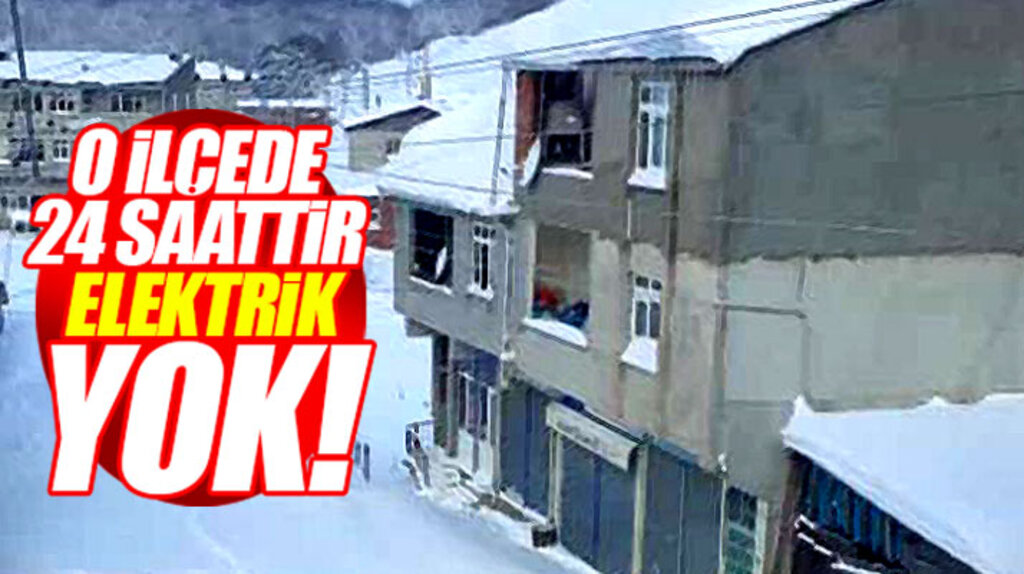 Samsun'un Salıpazarı ilçesinde kar nedeniyle 24 saattir elektrikler kesik