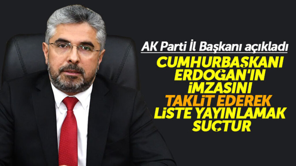 AK Parti Samsun İl Başkanı Aksu, Erdoğan imzalı aday listesi ile ilgili açıklama yaptı