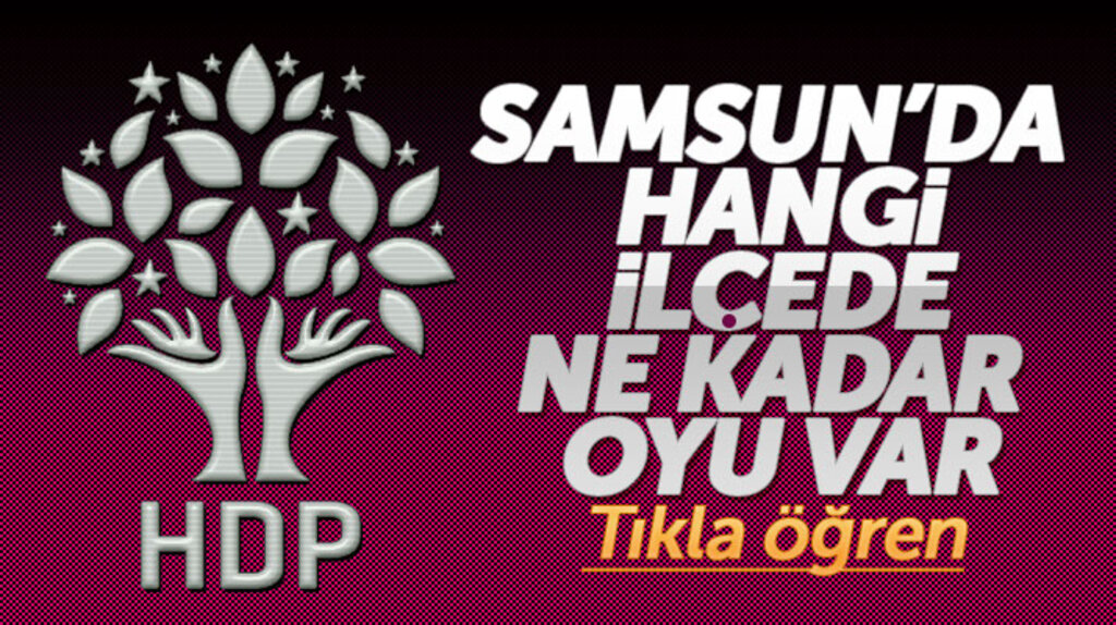 Samsun'da HDP'nin hangi ilçede kaç oyu var