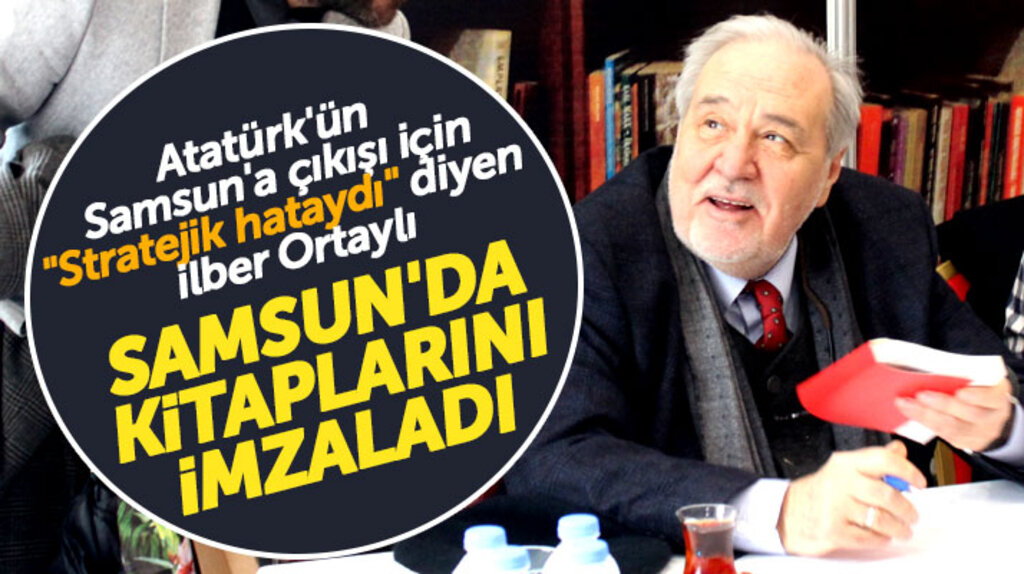 Samsun'a gelen İlber Ortaylı Kitap Fuarında kitaplarını imzaladı