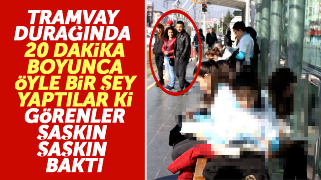 Samsun'da tramvay duraklarında kitap okuyan öğrencileri gören vatandaşlar şaşkın şaşkın baktı