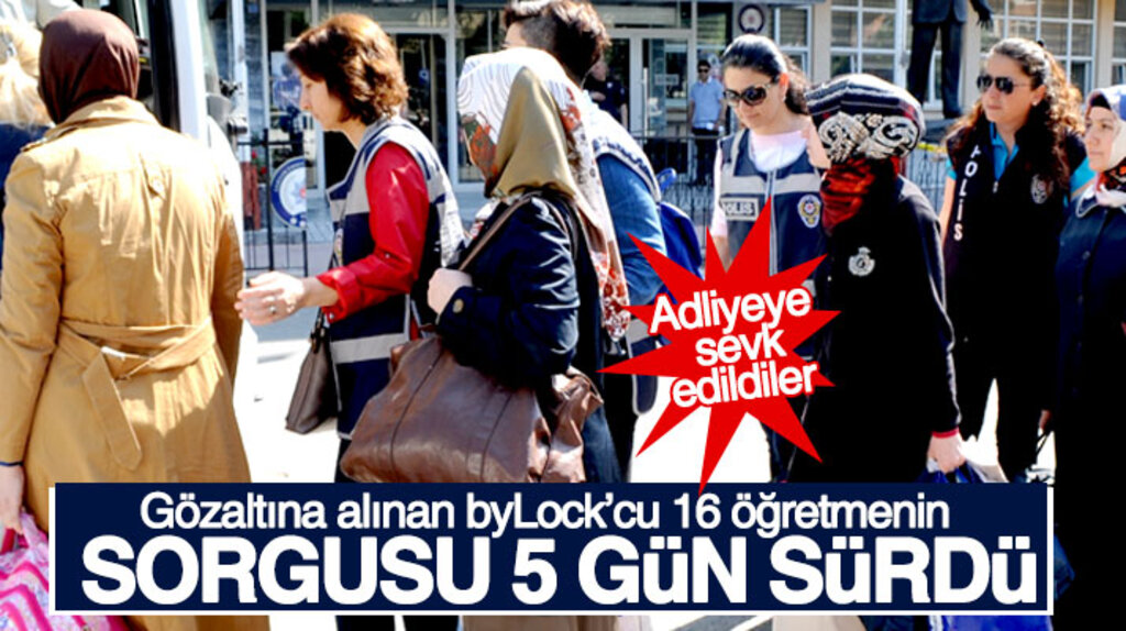 Samsun'da FETÖ'den gözaltına alınan 16 eski öğretmen adliyeye sevk edildi