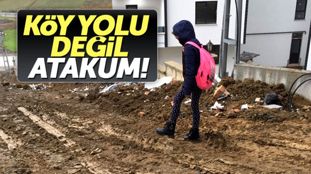 Samsun Atakum'da o sokakta vatandaşlardan çamurlu yol tepkisi