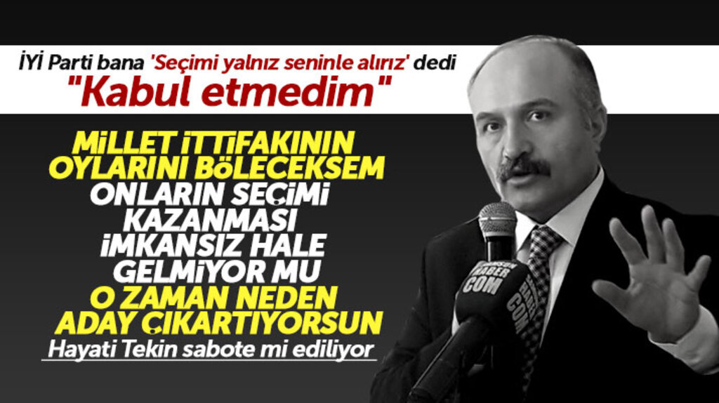 Erhan Usta flaş açıklamalar yaptı! İYİ Parti adayı Hayati Tekin sabote mi ediliyor diye sordu